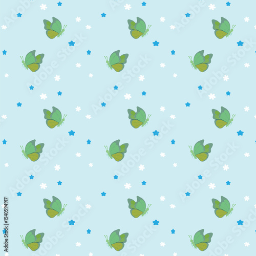 Butterfly seamless pattern design for fabric	