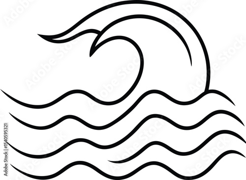 hand drawn vector illustration of a mustache