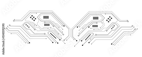 Vector abstract technology on white background, Abstract technology circuit diagram on white background.