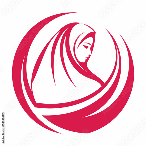 Elegant Hijab Logo Vector for Modest Fashion and Identity.