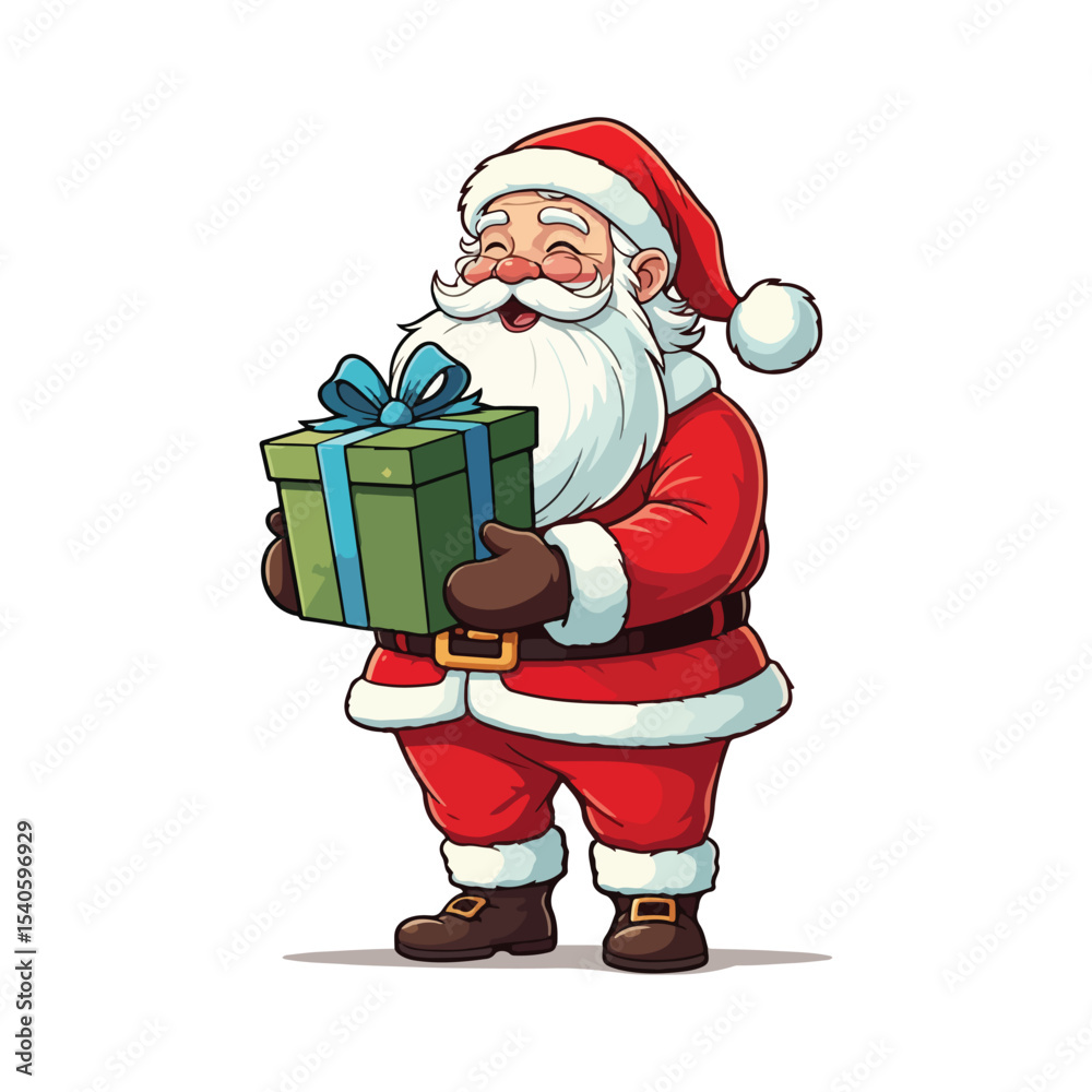 Merry Christmas card with santa claus illustartion Christmas theme with Santa
