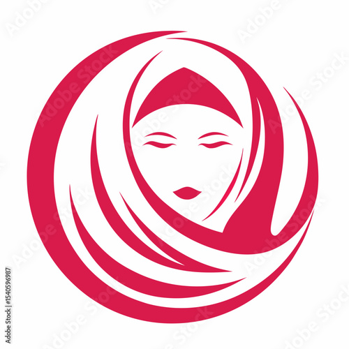 Elegant Hijab Logo Vector for Modest Fashion and Identity.