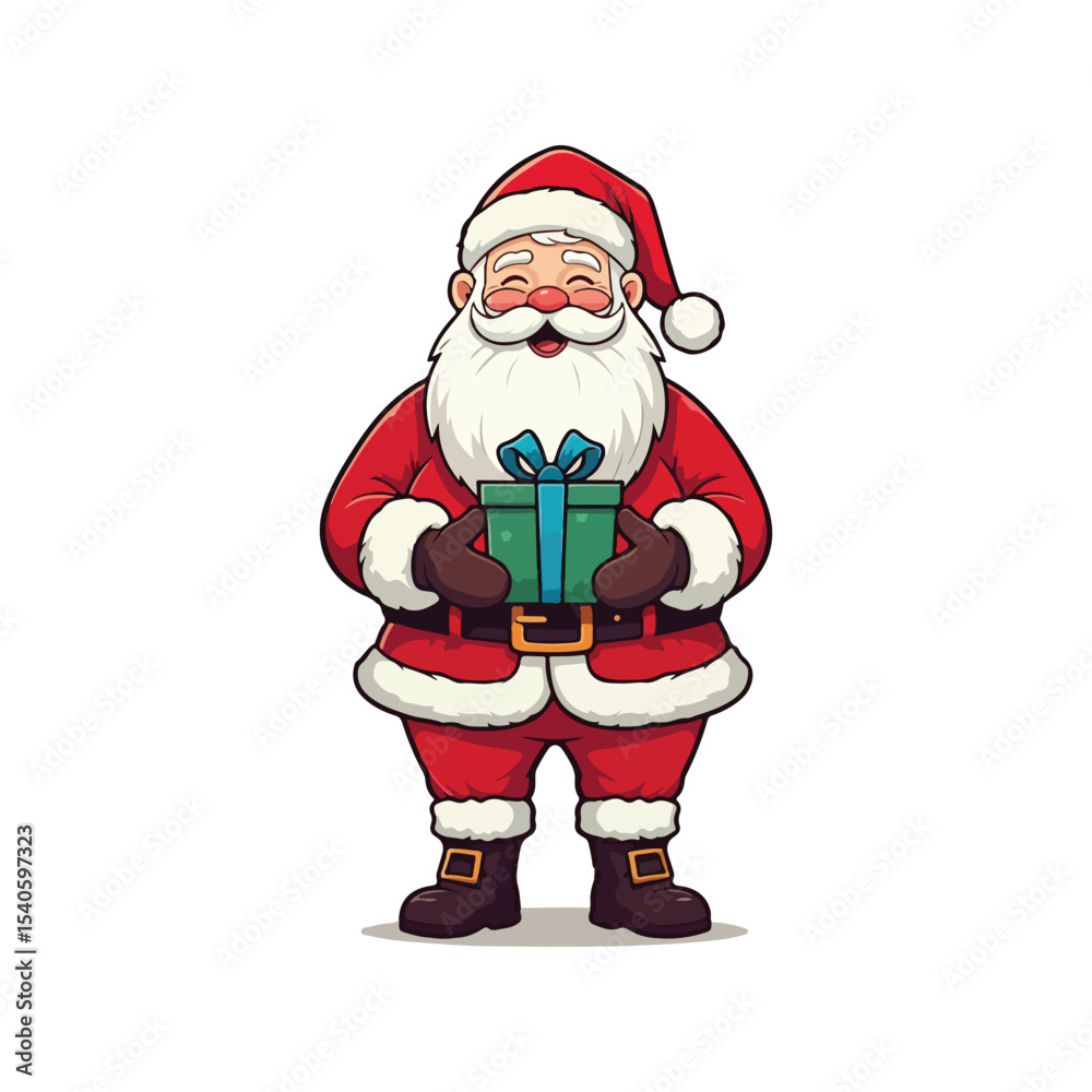 Merry Christmas card with santa claus illustartion Christmas theme with Santa