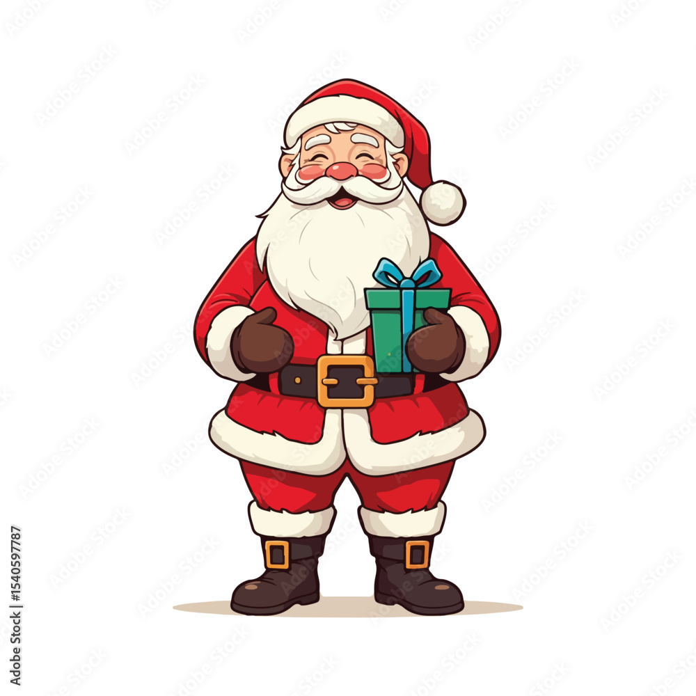 Merry Christmas card with santa claus illustartion Christmas theme with Santa