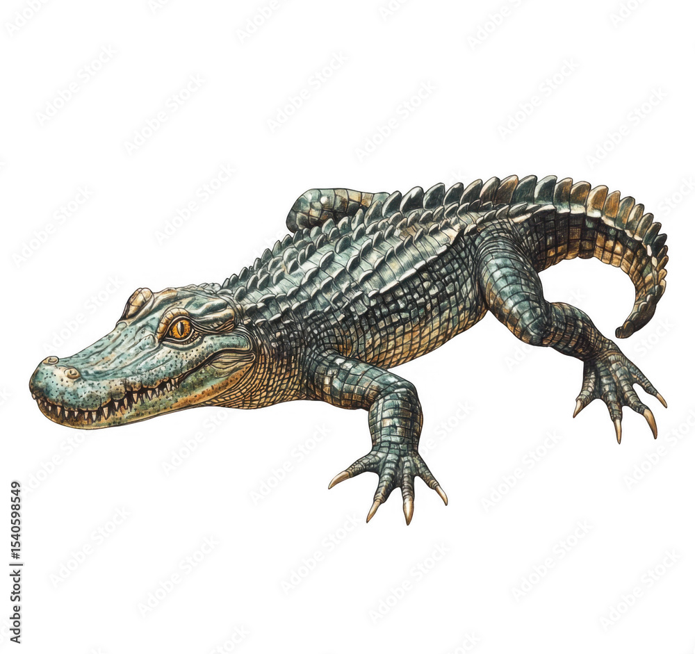 Fototapeta premium American Alligator Illustration