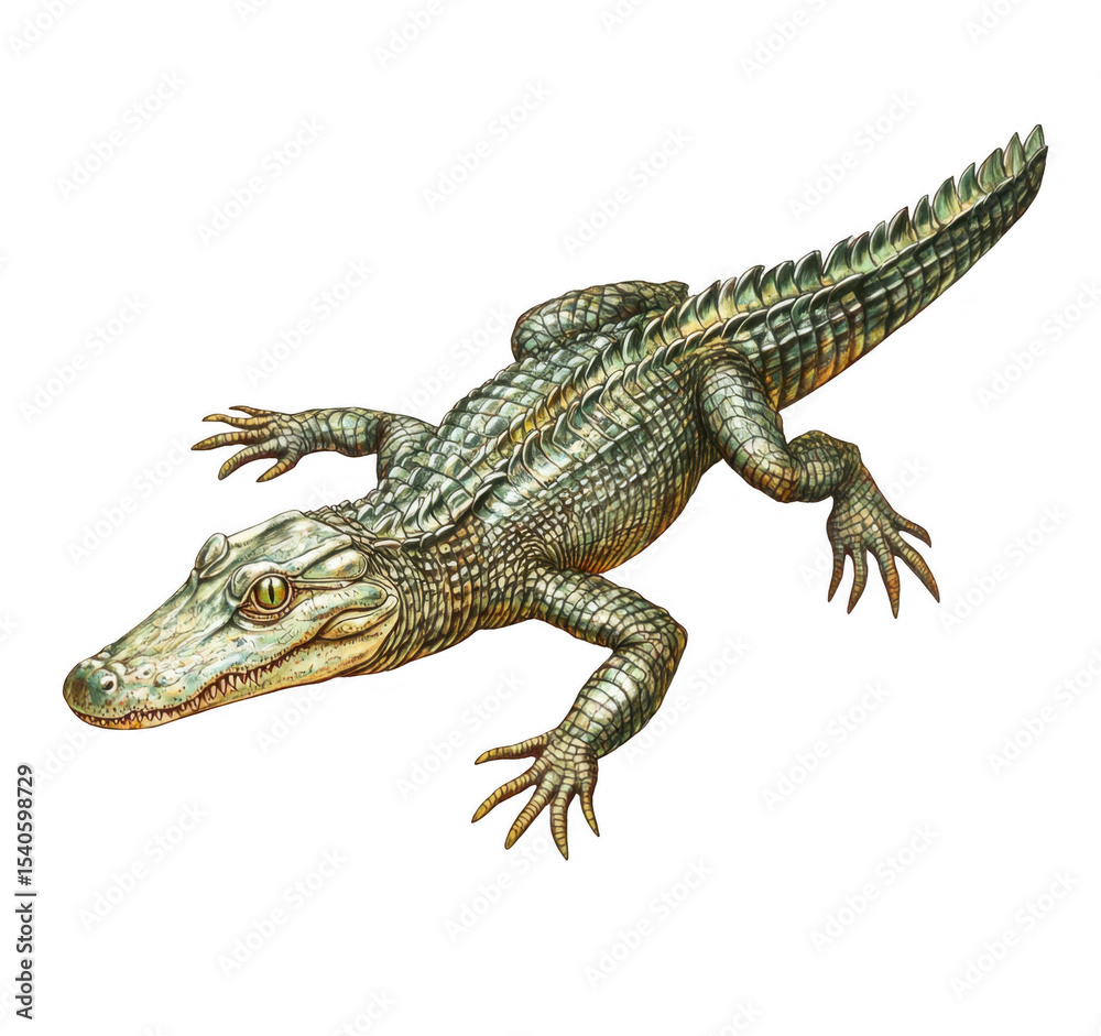 Obraz premium American Alligator Illustration
