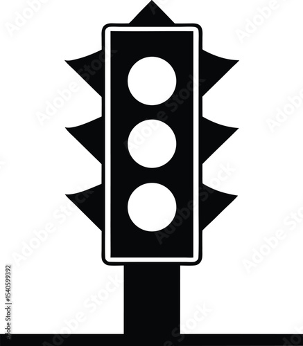 traffic light on a white background