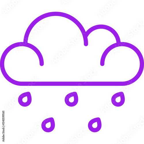 Rain single icon vector illustration