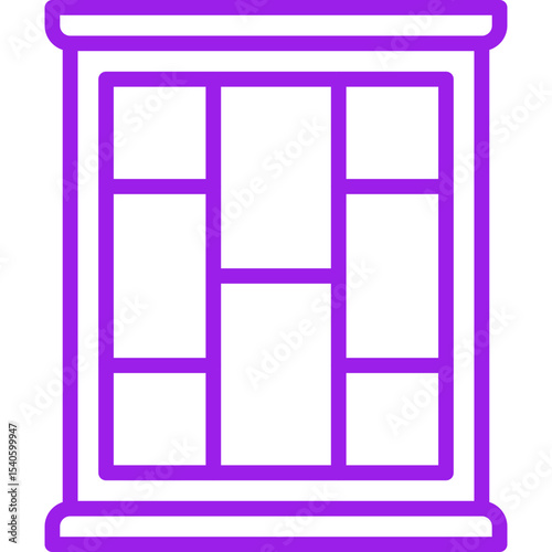 Window single icon vector illustration