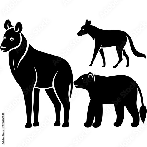 vector silhouettes of animals