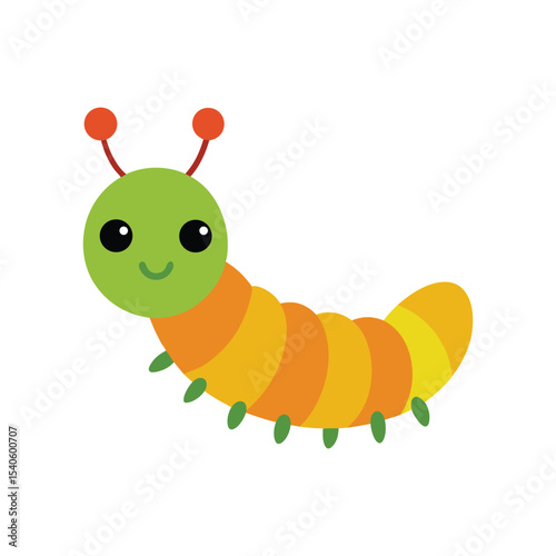 Caterpillar clipart vector art illustration