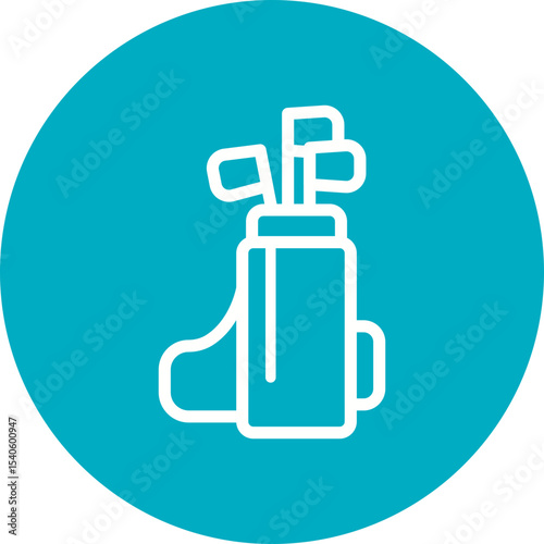 Golf bag single icon vector illustration
