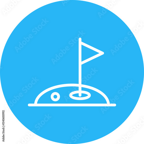 Golf single icon vector illustration