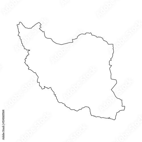 vector map of Iran isolated on a transparent background