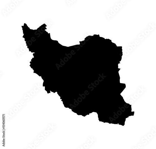 vector map of Iran isolated on a transparent background