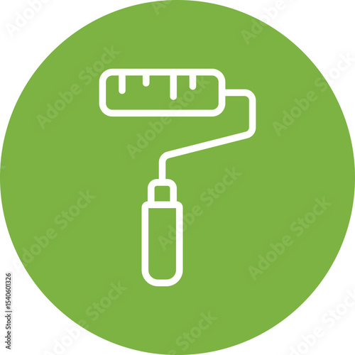 Paint roller single icon vector illustration
