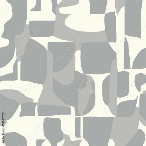 Abstract shape seamless pattern. upscale big shape geometry, graphical textures. more trendy colors, swirl,wave, background. vector illustration. 
