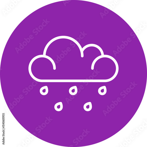 Rain single icon vector illustration