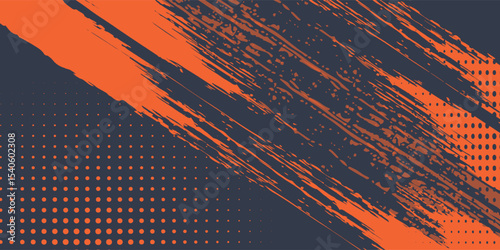 Minimal Abstract Orange Grunge Scratch Background Template
