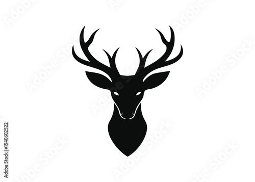 a-dear-head--silhuette-vector-art-illustriton-whit.eps