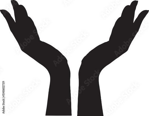 hands silhouette vector
