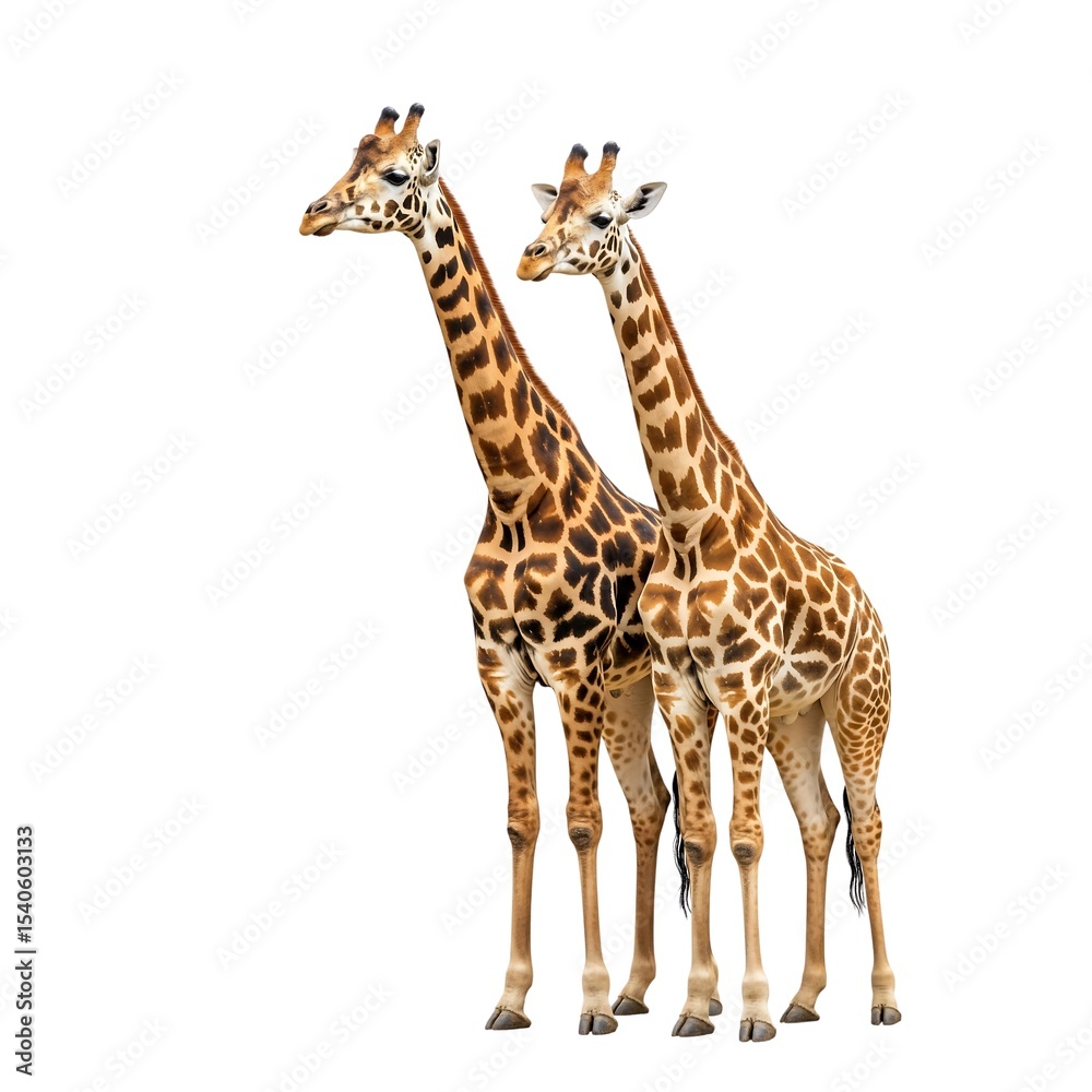 Obraz premium giraffe on white background