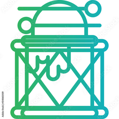 Drum single icon vector illustration