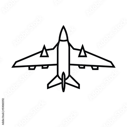 Majestic harrier bird soaring with outstretched wings Line Art Vector illustration