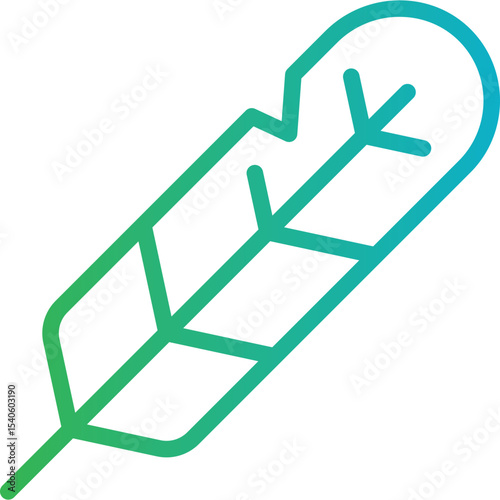 Feather single icon vector illustration
