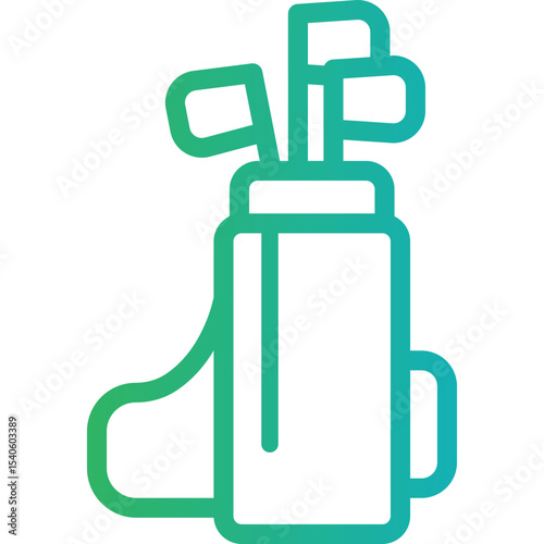 Golf bag single icon vector illustration