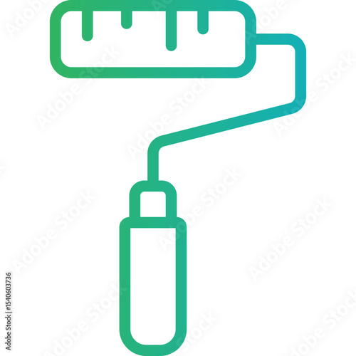 Paint roller single icon vector illustration