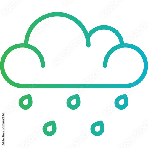 Rain single icon vector illustration