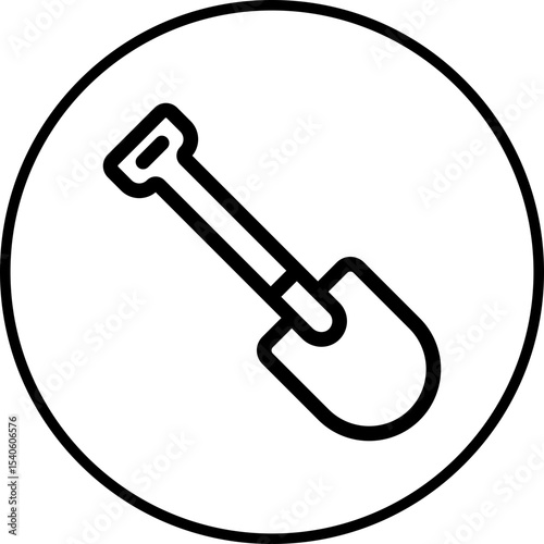 Shovel single icon vector illustration