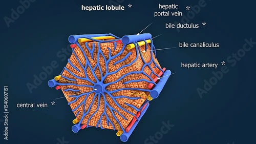 Hepatic lobule anatomy
