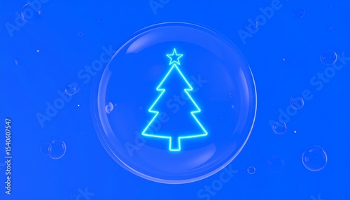 Neon Christmas Tree Bubble.