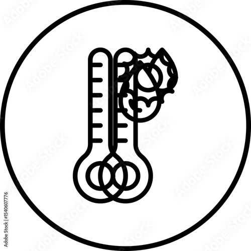 Tempreature single icon vector illustration