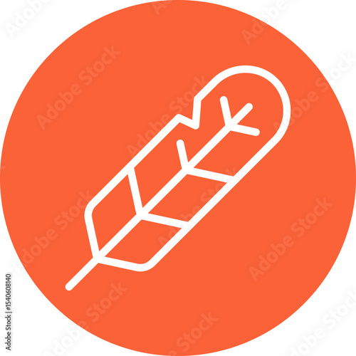 Feather single icon vector illustration