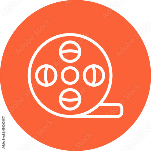 Film roll single icon vector illustration