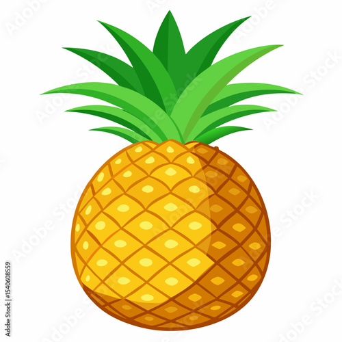 pineapple on white
