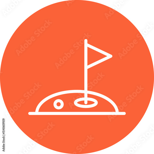 Golf single icon vector illustration