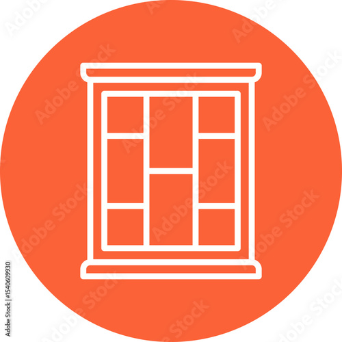 Window single icon vector illustration