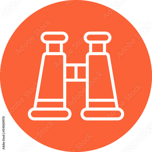 Binoculars single icon vector illustration