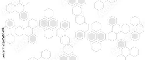 Vector abstract geometric hexagonal elements technology or science design