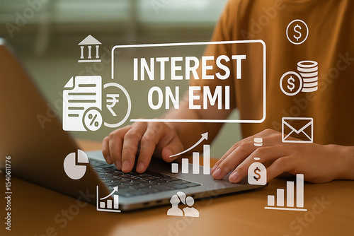 Dashboard breaks down EMI into principal and interest—user sees how loan repayment schedules work and how total interest builds over time.