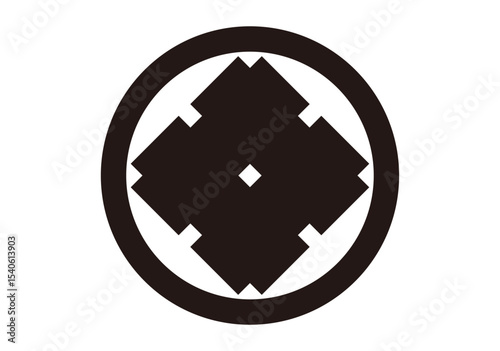 丸に角立太井筒