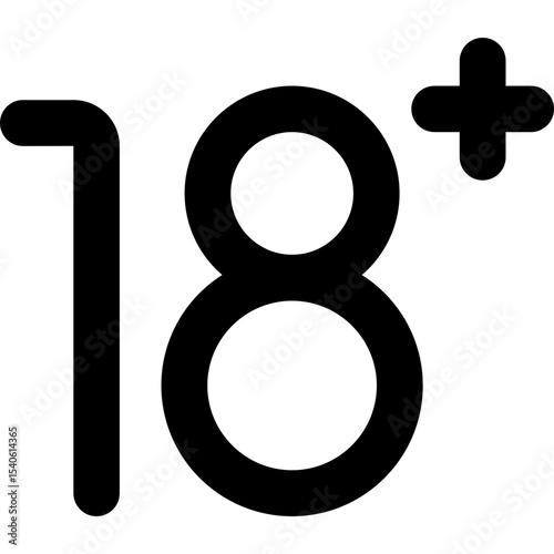 18+ single icon vector illustration