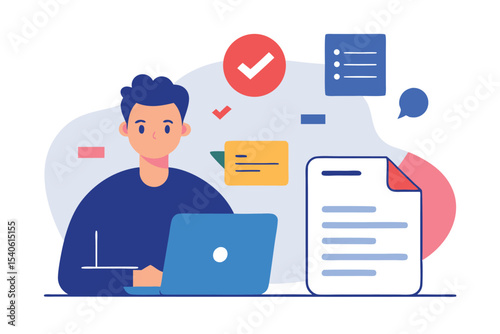 vector illustration of a doctor with a folder