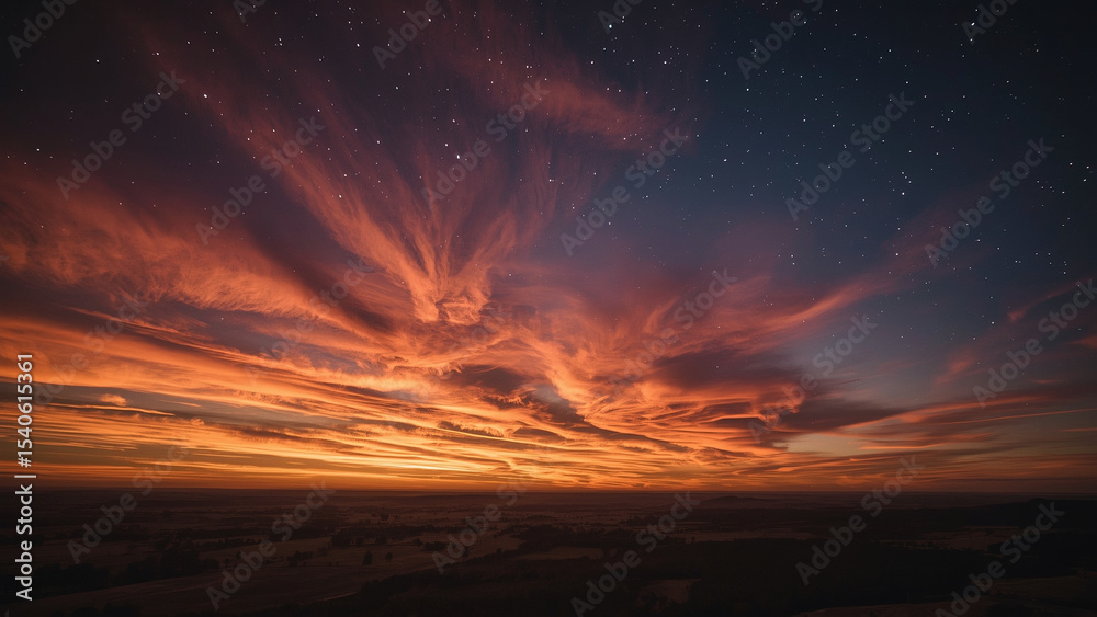 Fototapeta premium Vibrant Cloud Formations