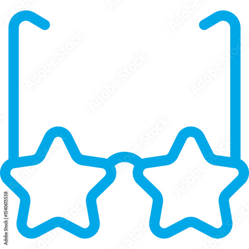 Star glasses single icon vector illustration