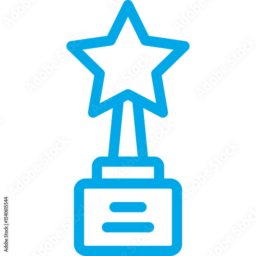 Star trophy single icon vector illustration